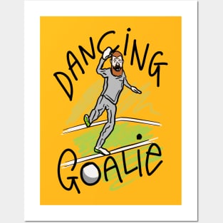 Dancing Goalie Australian Football Soccer Goalkeeper Posters and Art